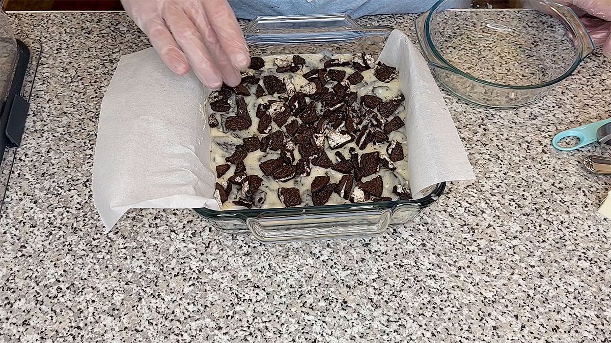 Pouring glossy glaze over cookies (placeholder)